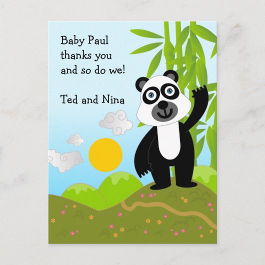 Panda beer Birthday Briefkaart (Voorkant)