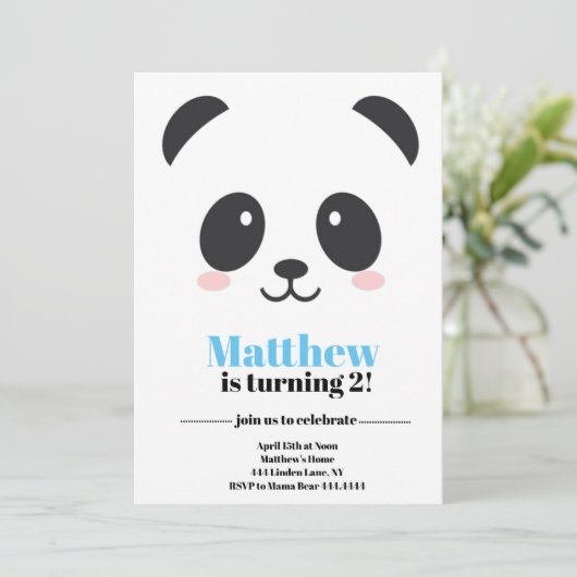 Panda Beer Birthday Kaart (Staand voorkant)