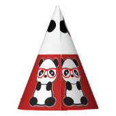 Panda Beer Birthday Petten - Leon Panda Cartoon Be Feesthoedjes (Achterkant)