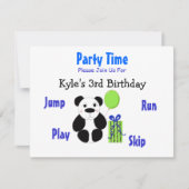 Panda Beer Birthday Uitnodiging (Voorkant)