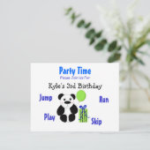 Panda Beer Birthday Uitnodiging (Staand voorkant)