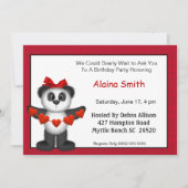 Panda Beer Birthday Uitnodiging (Voorkant)