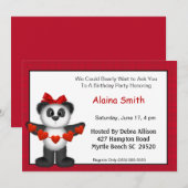 Panda Beer Birthday Uitnodiging (Voorkant / Achterkant)