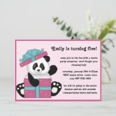 Panda Beer Birthday Uitnodiging (Staand voorkant)