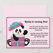 Panda Beer Birthday Uitnodiging (Voorkant / Achterkant)