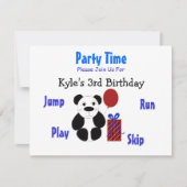 Panda Beer Birthday Uitnodiging (Voorkant)