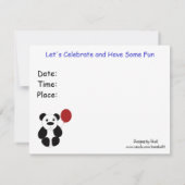 Panda Beer Birthday Uitnodiging (Achterkant)