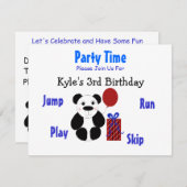 Panda Beer Birthday Uitnodiging (Voorkant / Achterkant)