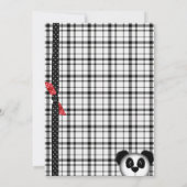 Panda Beer Birthday Uitnodiging (Achterkant)