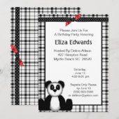 Panda Beer Birthday Uitnodiging (Voorkant / Achterkant)