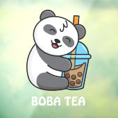 Panda Beer Boba Thee Bubble Drink Advertentie Raamsticker (Vel 3)