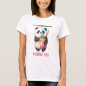 Panda beer bubble tea boba Valentijnse verjaardag T-shirt (Voorkant)