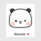 Panda beer, bubu en dudu, gezicht bubu sticker (Vel)