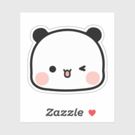 Panda beer, bubu en dudu, gezicht bubu sticker