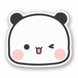 Panda beer, bubu en dudu, gezicht bubu sticker