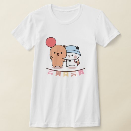 PANDA BEER, bubu en dudu knuffels liefde ballon T-shirt (Laagn)