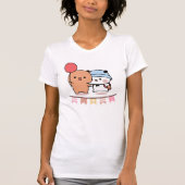 PANDA BEER, bubu en dudu knuffels liefde ballon T-shirt (Voorkant)