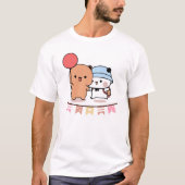 PANDA BEER, bubu en dudu knuffels liefde ballon T-shirt (Voorkant)