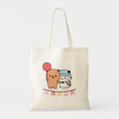 PANDA BEER, bubu en dudu knuffels liefde ballon Tote Bag (Voorkant)