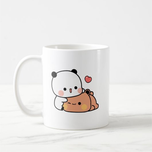 Panda beer, bubu en dudu knuffels liefde koffiemok (Links)