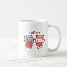 Panda beer, bubu en dudu knuffels liefde koffiemok