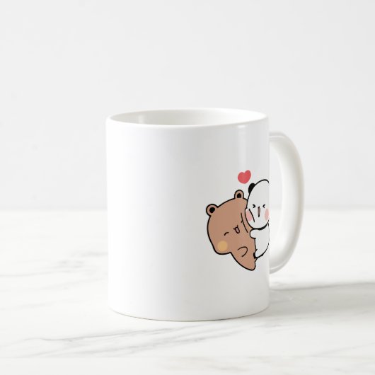 Panda beer, bubu en dudu knuffels liefde koffiemok (Voorkant rechts)