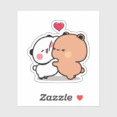 Panda beer, bubu en dudu knuffels liefde sticker (Vel)