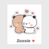 Panda beer, bubu en dudu knuffels liefde sticker (Vel)