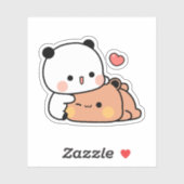 Panda beer, bubu en dudu knuffels liefde sticker (Vel)