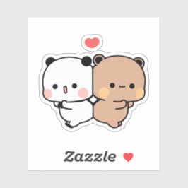 Panda beer, bubu en dudu liefde sticker