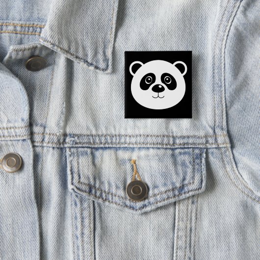 Panda Beer Button Badge Pin (In situ)