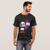 Panda Beer Bysketbyll Speler Dierenvriend Hoops Dr T-shirt (Voorkant volledig)