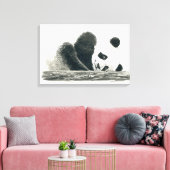 Panda beer canvas afdruk (Insitu (Woonkamer))