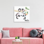 Panda Beer Canvas afdrukken (Insitu (Woonkamer))