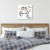Panda Beer Canvas afdrukken (Insitu (Slaapkamer))