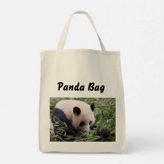 Panda Beer Canvas tas (Achterkant)