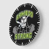 Panda Beer Cartoon - Bamboe Sterk - Deadlift Grote Klok (Hoek)