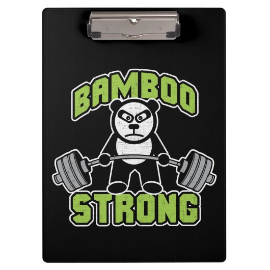 Panda Beer Cartoon - Bamboe Sterk - Deadlift Klembord (Voorkant)