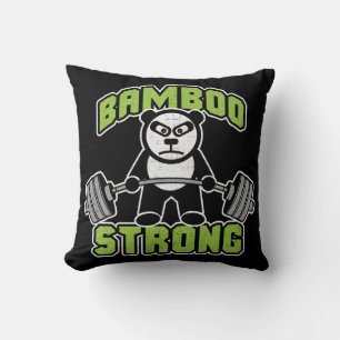 Panda Beer Cartoon - Bamboe Sterk - Deadlift Kussen