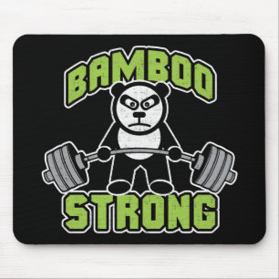 Panda Beer Cartoon - Bamboe Sterk - Deadlift Muismat