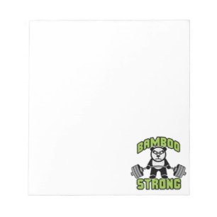Panda Beer Cartoon - Bamboe Sterk - Deadlift Notitieblok