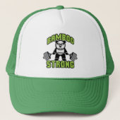 Panda Beer Cartoon - Bamboe Sterk - Deadlift Trucker Pet (Voorkant)
