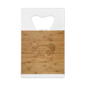 Panda Beer Carved Bamboo Print Creditkaart Flessenopener (Achterkant)