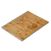 Panda Beer Carved Bamboo Print Notitieboek (Linkerzijde)