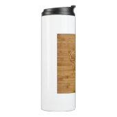 Panda Beer Carved Bamboo Print Thermosbeker (Gedraaid links)