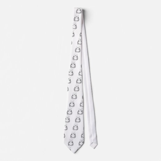Panda Beer Chef Afbeelding Stropdas (Voorkant)