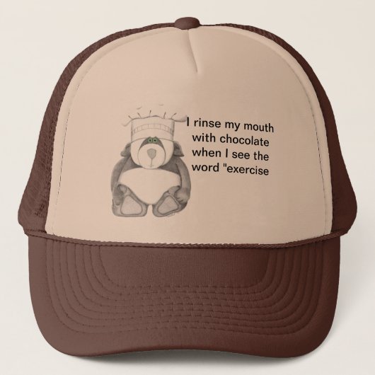 Panda Beer Chef Chocolade Trucker Pet (Voorkant)