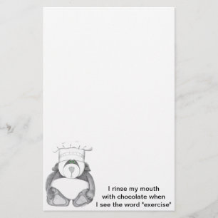 Panda Beer Chef Chocolate Briefpapier
