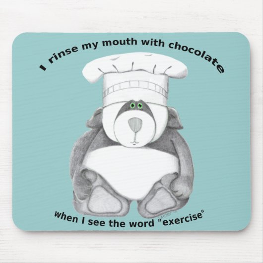 Panda Beer Chef Chocolate Muismat (Voorkant)