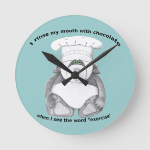 Panda Beer Chef Chocolate Ronde Klok